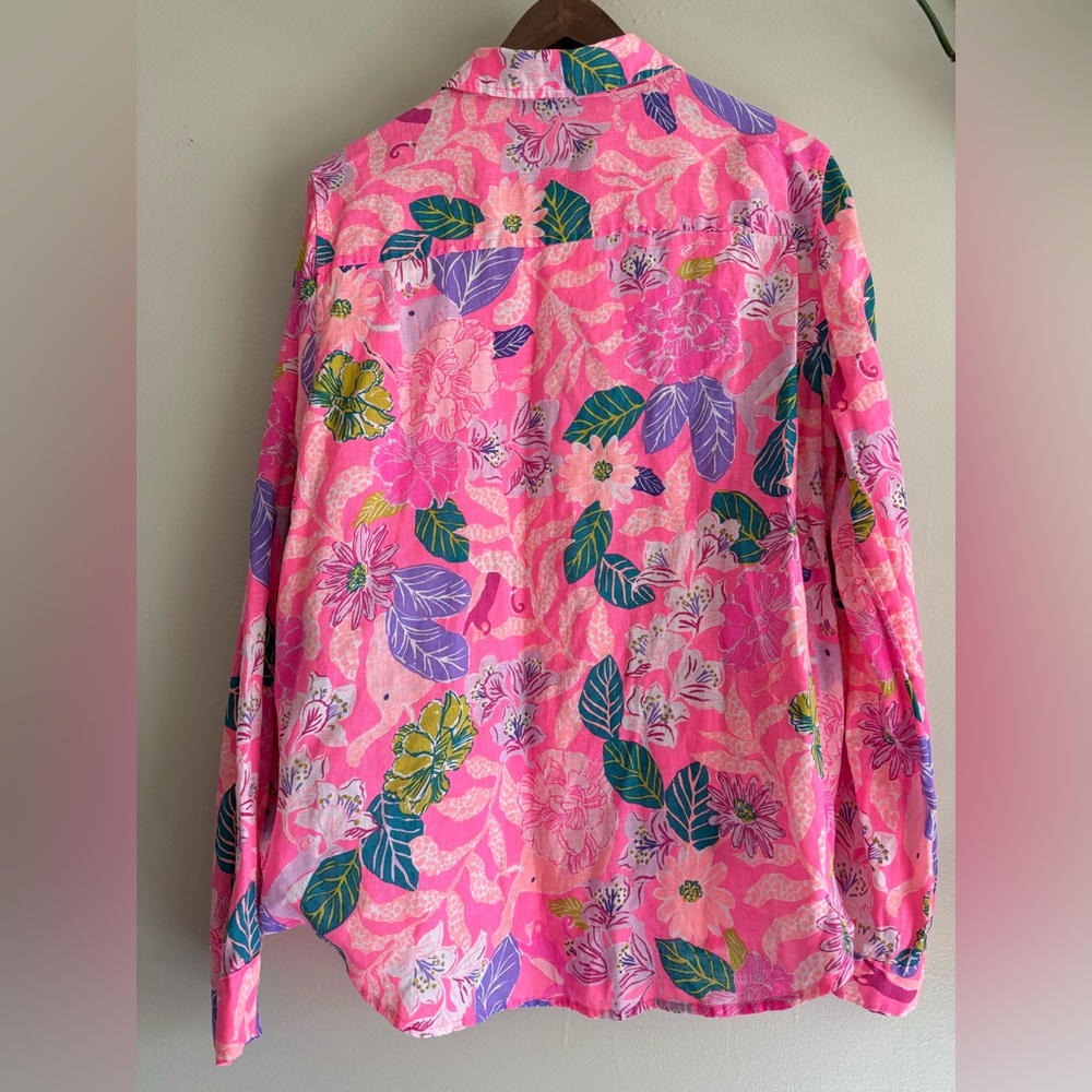Lilly Pulitzer Sea View Linen Button Down Top Shirt Pink
Isle Best Of Friends XL - Picture 5 of 13